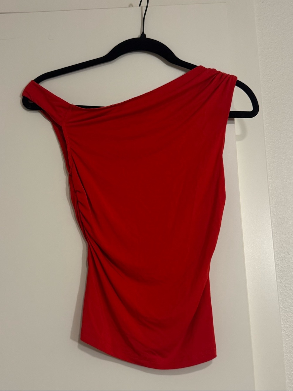 Princess Polly Red One-Shoulder Women’s Top-US 2